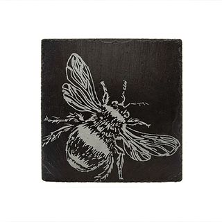 SELBRAE HOUSE SINGLE SLATE COASTER 11X11CM - BEE