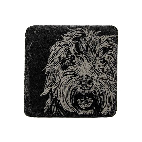SELBRAE HOUSE SINGLE SLATE COASTER 11X11CM - COCKAPOO