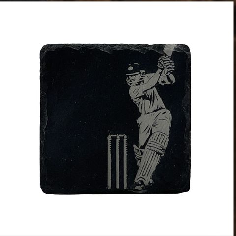 SELBRAE HOUSE SINGLE SLATE COASTER 11X11CM - CRICKET