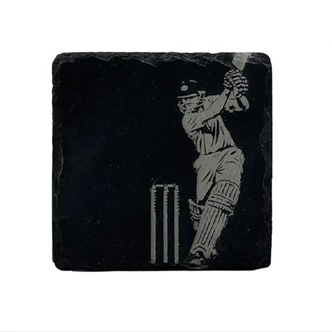 SELBRAE HOUSE SINGLE SLATE COASTER 11X11CM - CRICKET