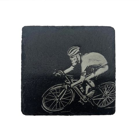 SELBRAE HOUSE SINGLE SLATE COASTER 11X11CM - CYCLING