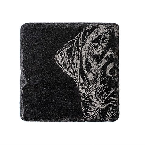 SELBRAE HOUSE SINGLE SLATE COASTER 11X11CM -LABRADOR