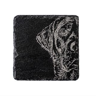SELBRAE HOUSE SINGLE SLATE COASTER 11X11CM -LABRADOR