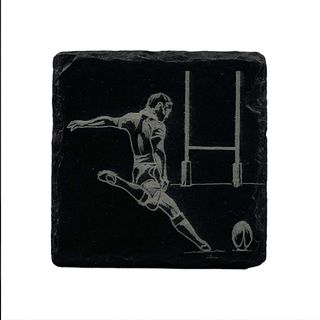 SELBRAE HOUSE SINGLE SLATE COASTER 11X11CM -RUGBY