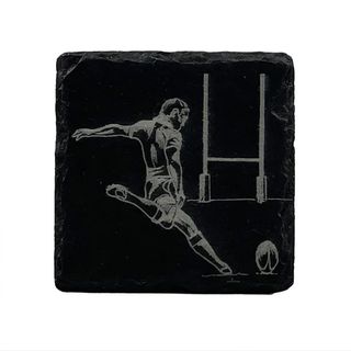 SELBRAE HOUSE SINGLE SLATE COASTER 11X11CM -RUGBY
