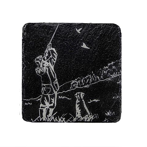 SELBRAE HOUSE SINGLE SLATE COASTER 11X11CM -SHOOTING