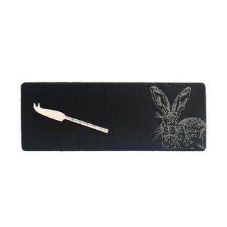 SELBRAE HOUSE MINI SLATE CHEESE BOARD & KNIFE-HARE