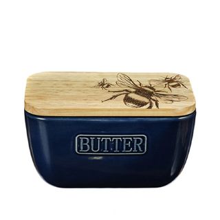 SELBRAE HOUSE BLUE BUTTER DISH - BEE