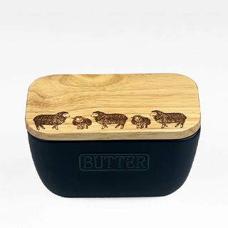 SELBRAE HOUSE BLUE BUTTER DISH - SHEEP