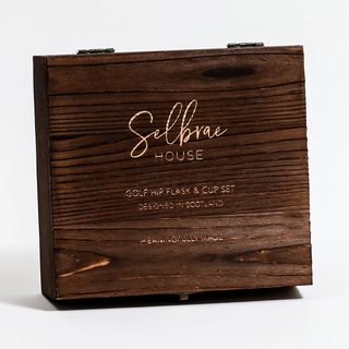 SELBRAE HOUSE HIP FLASK & CUP SET-GOLF
