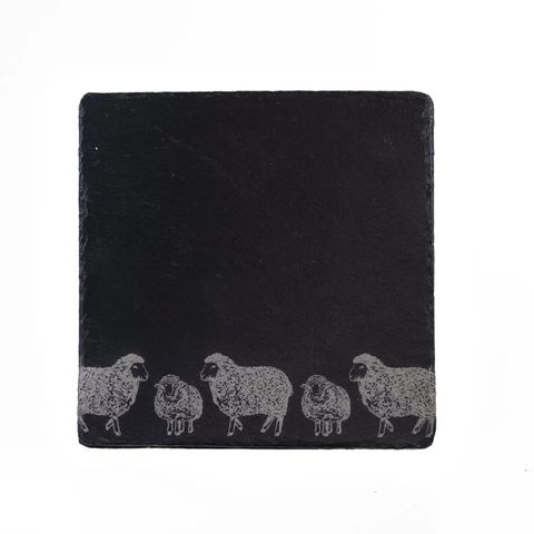 SELBRAE HOUSE SLATE POT STAND-SHEEP