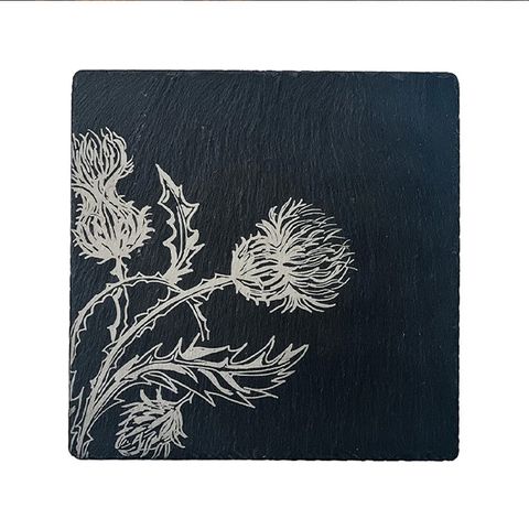 SELBRAE HOUSE SLATE POT STAND-THISTLE TRIO