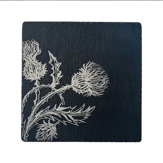 SELBRAE HOUSE SLATE POT STAND-THISTLE TRIO