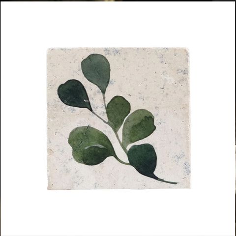 SELBRAE HOUSE SINGLE STONE COASTER 10X10CM -FLORA
