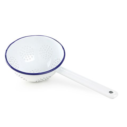 DISHY ENAMEL STRAINER WITH HANDLE 16CM