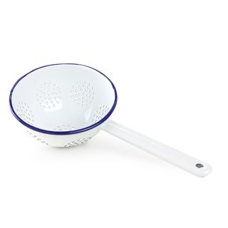 DISHY ENAMEL STRAINER WITH HANDLE 16CM