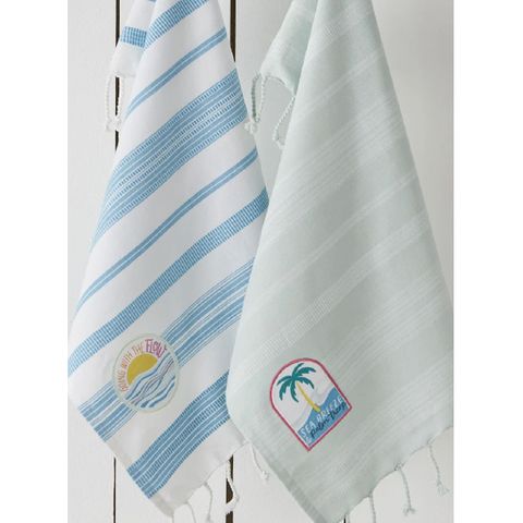 DII BEACH VIBES EMBELLISHED DISH TOWEL