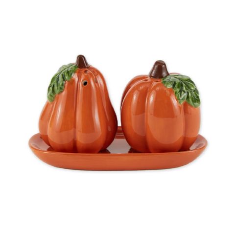 DII CERAMIC PUMPKINS SALT & PEPPER SET
