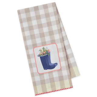 DII RAINBOOTS EMBELLISHED DISH TOWEL