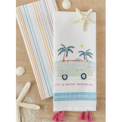 DII BETTER AT THE BEACH DISH TOWEL SET OF 2