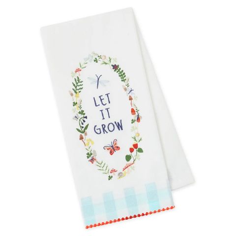DII LET IT GROW EMBELLISHED DISH TOWEL