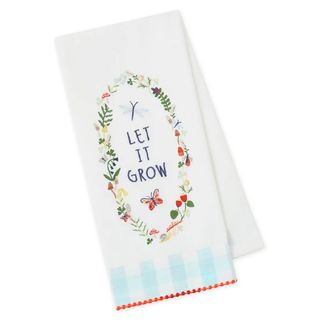 DII LET IT GROW EMBELLISHED DISH TOWEL