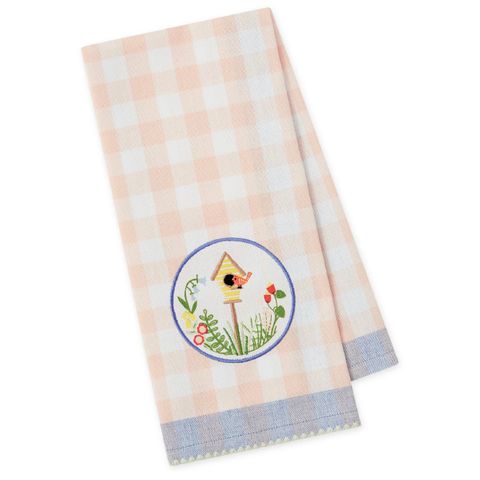 DII BIRDHOUSE EMBELLISHED DISH TOWEL