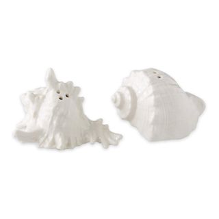 DII CERAMIC SEASHELLS SALT & PEPPER SET