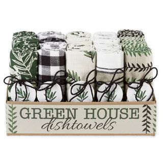DII GREEN HOUSE DISH TOWEL 20PK-ASS