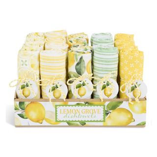 DII LEMON GROVE DISH TOWEL 20PK-ASS