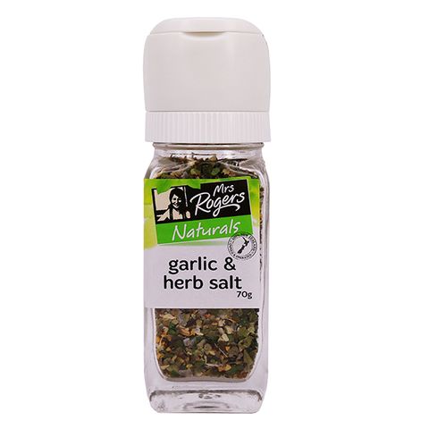 MRS.R.GRINDER NAT. SALT GARLIC HERB 70G