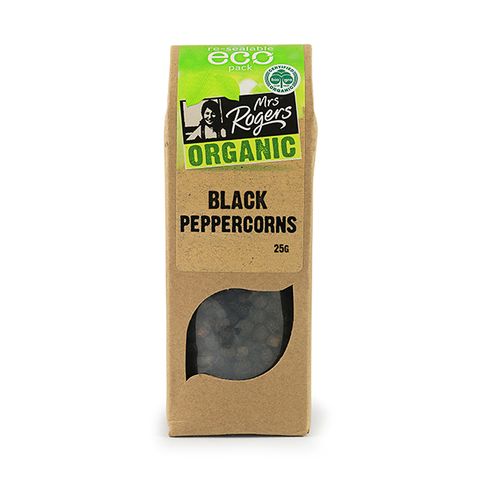 MRS.R.ECO ORG PEPPERCORNS BLACK 25G