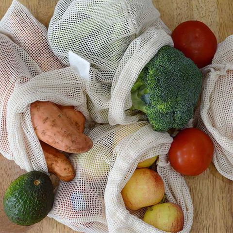 FLORENCE COTTON PRODUCE BAGS-SET OF 4