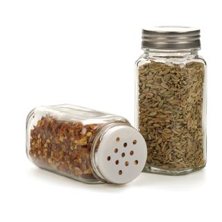 RSVP CLEAR GLASS SPICE BOTTLE 4" S/S LID
