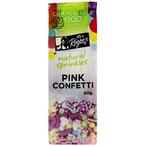 MRS.R.SPRINKLES PINK CONFETTI 50G