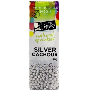 MRS.R.SPRINKLES SILVER CACHOUS 50G