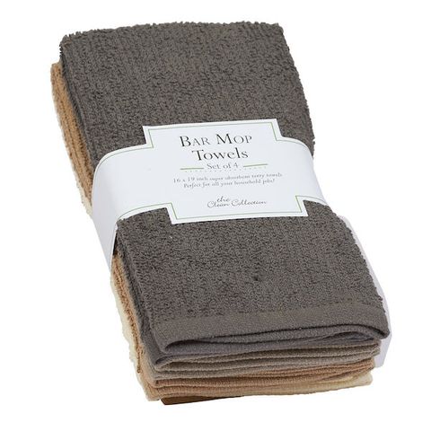 DII BAR MOP TOWELS 4PK - NEUTRAL