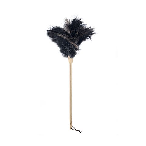 FLORENCE OSTRICH FEATHER DUSTER 44CM-  BLACK -  BEIGE CUFF