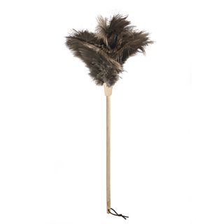 FLORENCE OSTRICH FEATHER DUSTER - 75CM -  BEIGE CUFF