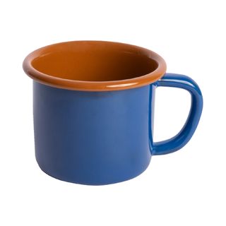 DISHY ENAMEL MUG 400ML - BLUE & BROWN