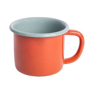 DISHY ENAMEL MUG 400ML - RED & GREY