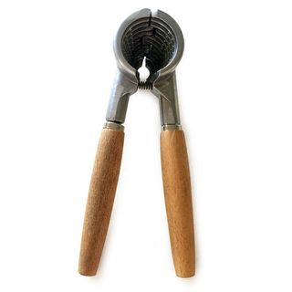 DISHY BEECH WOOD & METAL  NUT CRACKER