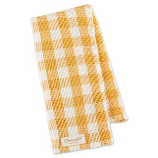 DII STONE WASHED CHECK TEA TOWEL- BUTTERSCOTCH