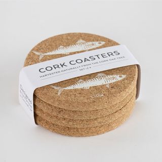 LIGA CORK SET OF 4 COASTERS - MACKERAL