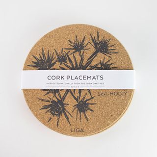 LIGA CORK SET OF 4 PLACEMATS- SEA HOLLY