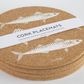 LIGA CORK SET OF 4 PLACEMATS - MACKERAL