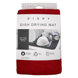DISHY DISH DRY MAT RED 40.6 X 45.7CM