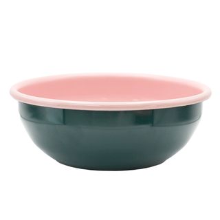 DISHY EW BOWL 16CM - DARK GREEN & PINK