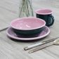 DISHY EW BOWL 16CM - DARK GREEN & PINK