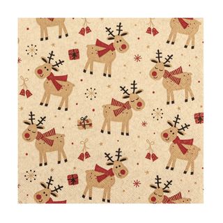HOME FASHION LOVELY DEERS NAPKINS - 20 PACK
